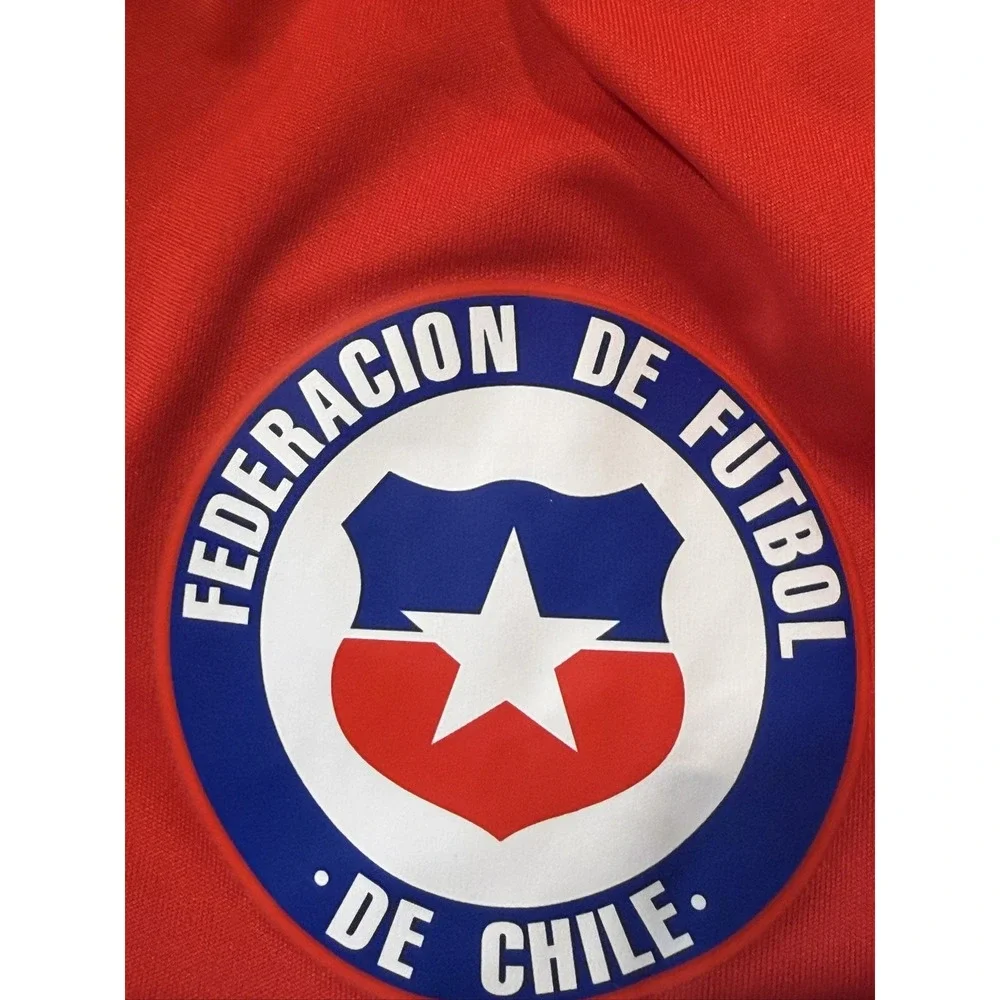 adidas Chile National Team Soccer Jersey Mens L Red Slim Fit KB3427 NEW